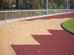 Einmessung farbiger Wechselbereiche f�r die 4 * 100 m Staffel