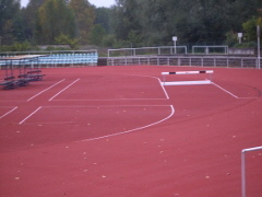 Sonderfall Hindernisbahn, ausgebaute Gegengerade mit Sonderziel Sprintstrecken, mobile Aufstellkante